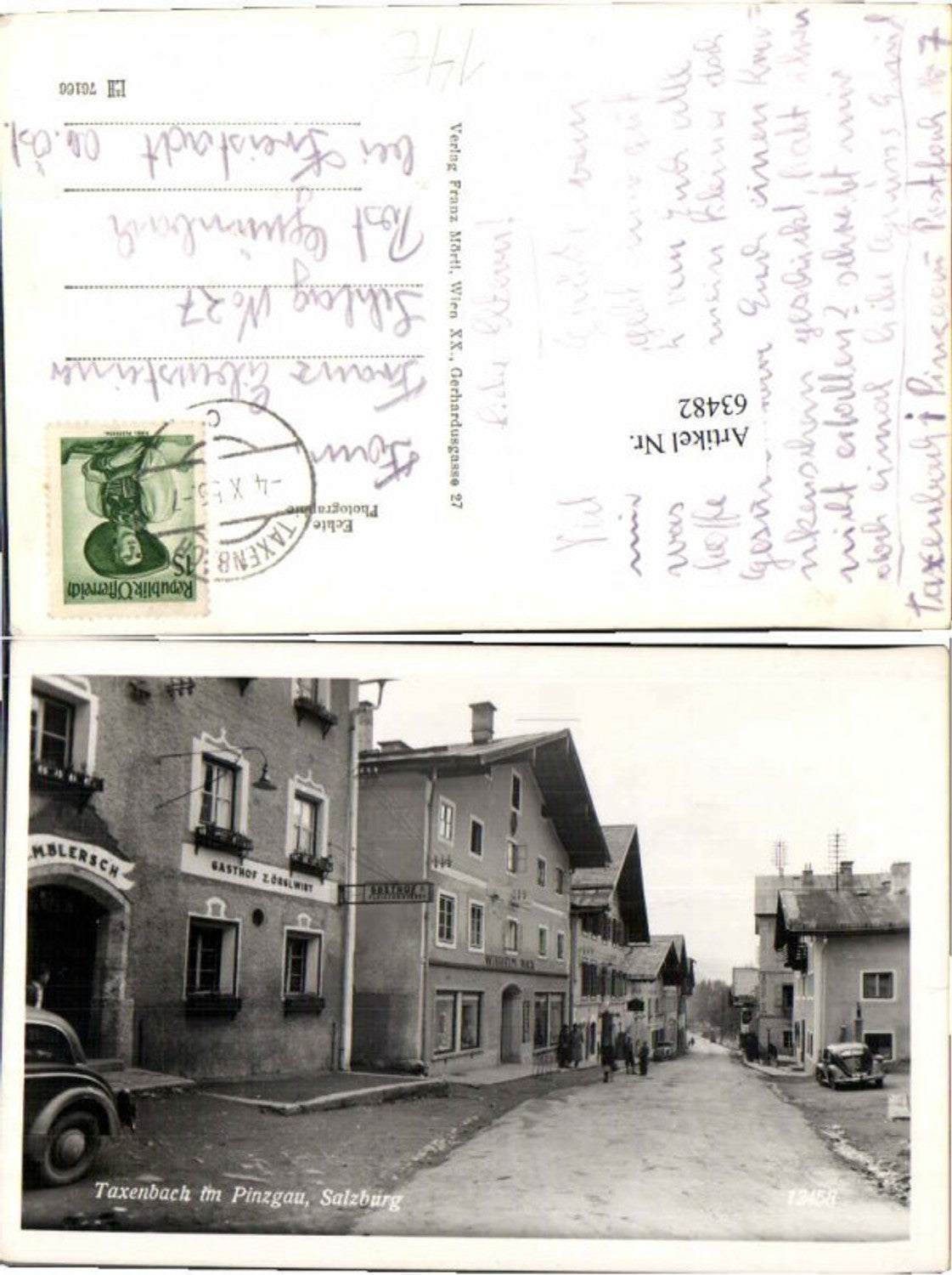 63482,Taxenbach im Pinzgau Gasthaus m. VW Käfer