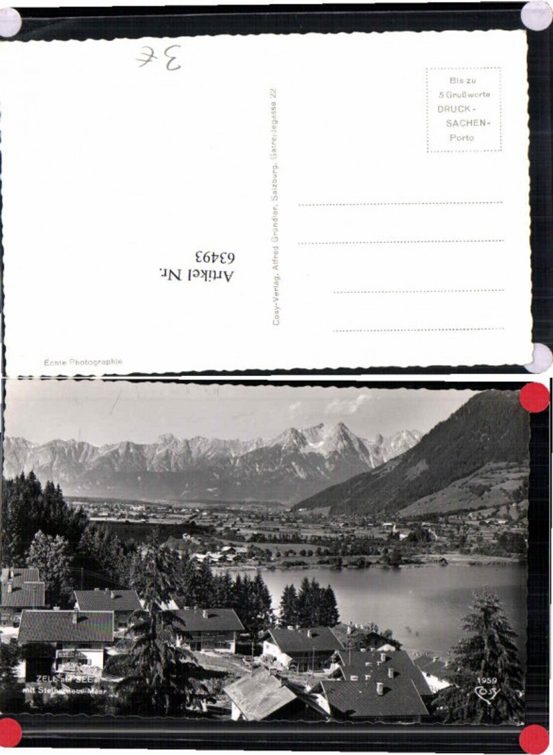 63493,Zell am See Häuser im Ort pub Cosy 1959