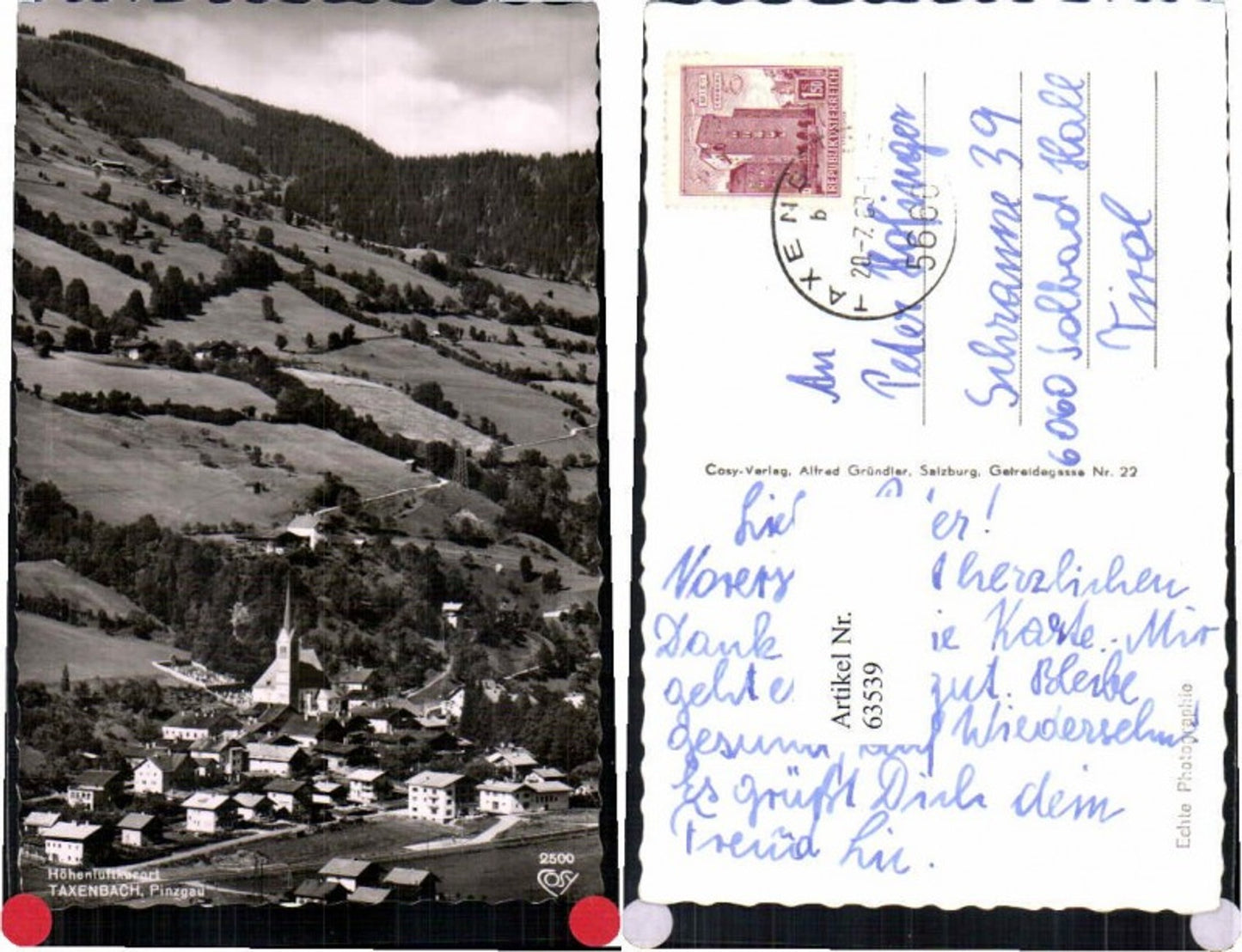 63539,Taxenbach im Pinzgau pub Cosy 2500