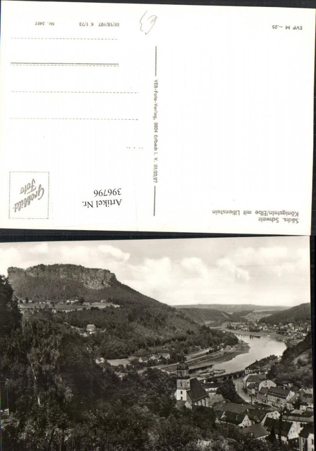 396796, Königstein an der Elbe, total view including Lilienstein