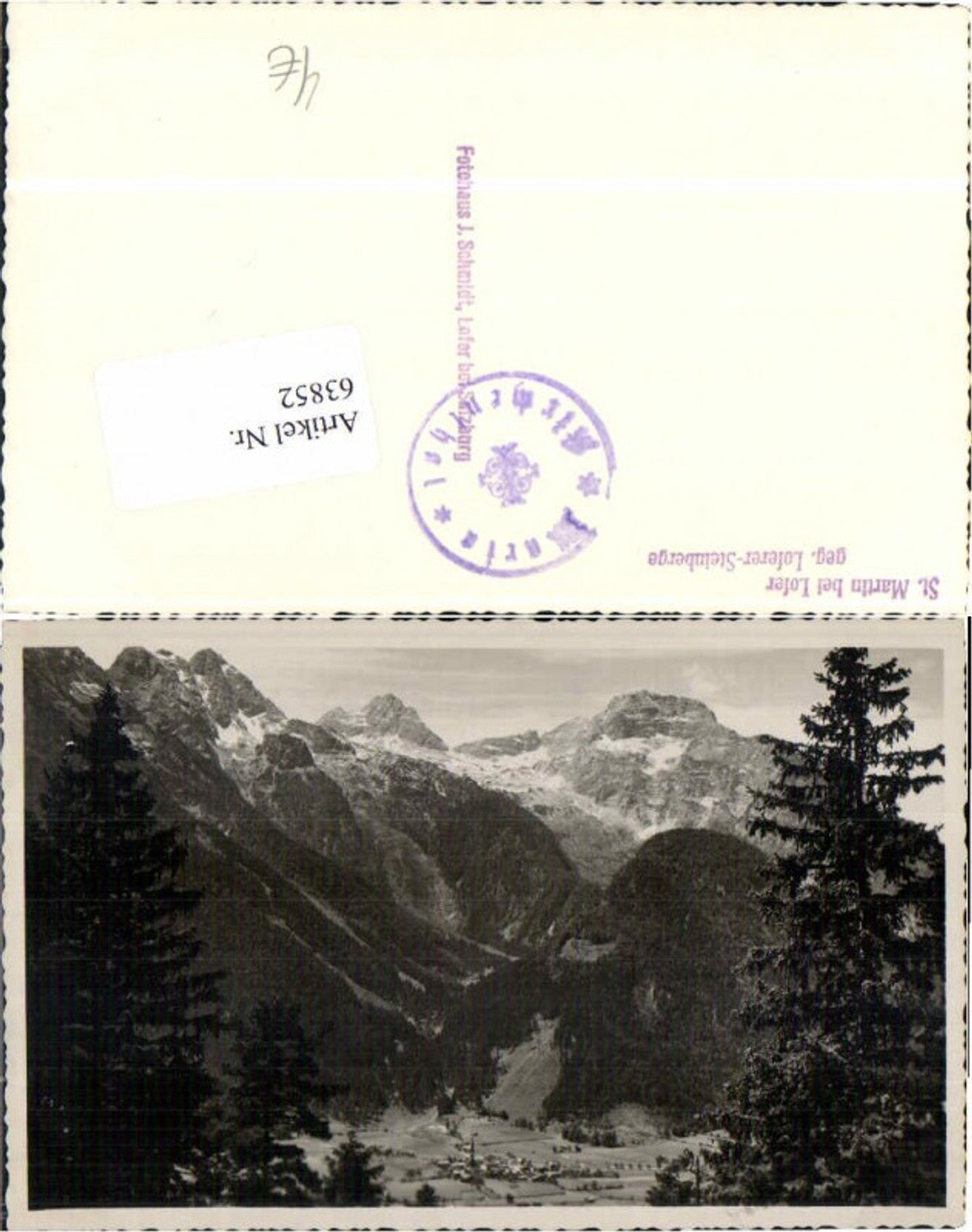 63852,St Martin bei Lofer Fotokarte