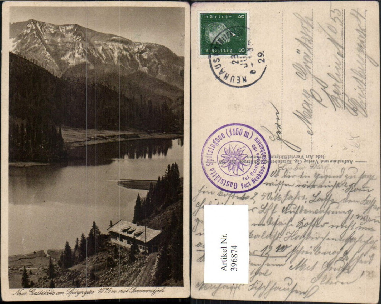 396874,Gaststätte am Spitzingsee See b. Schliersee m. Sonnwendjoch Bergkulisse