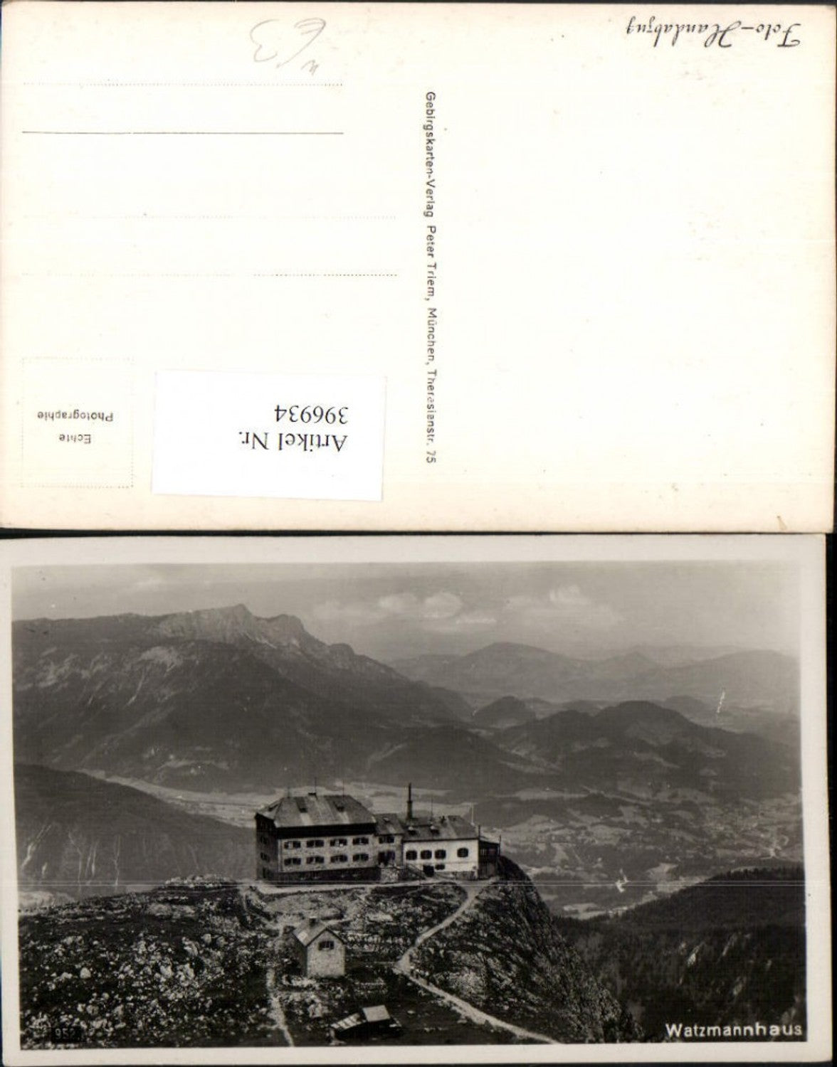 396934,Watzmannhaus Berghütte b. Ramsau Bergkulisse