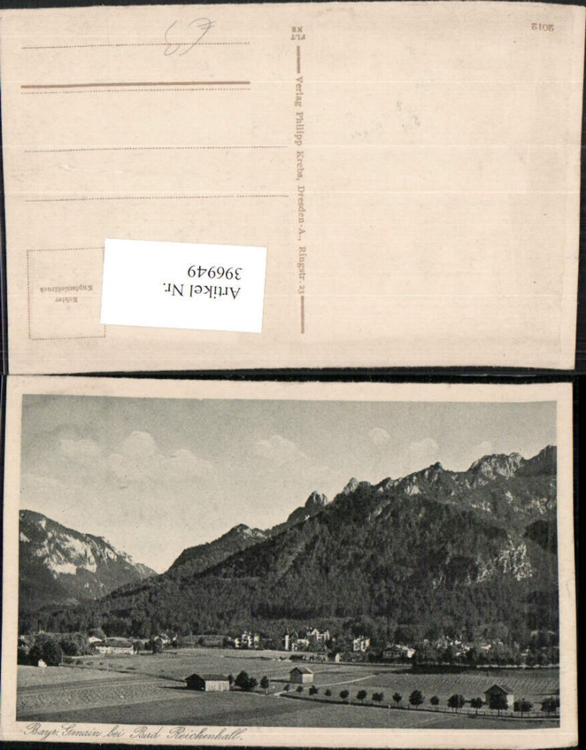 396949,Bayerisch Gmain b. Bad Reichenhall Teilansicht Bergkulisse