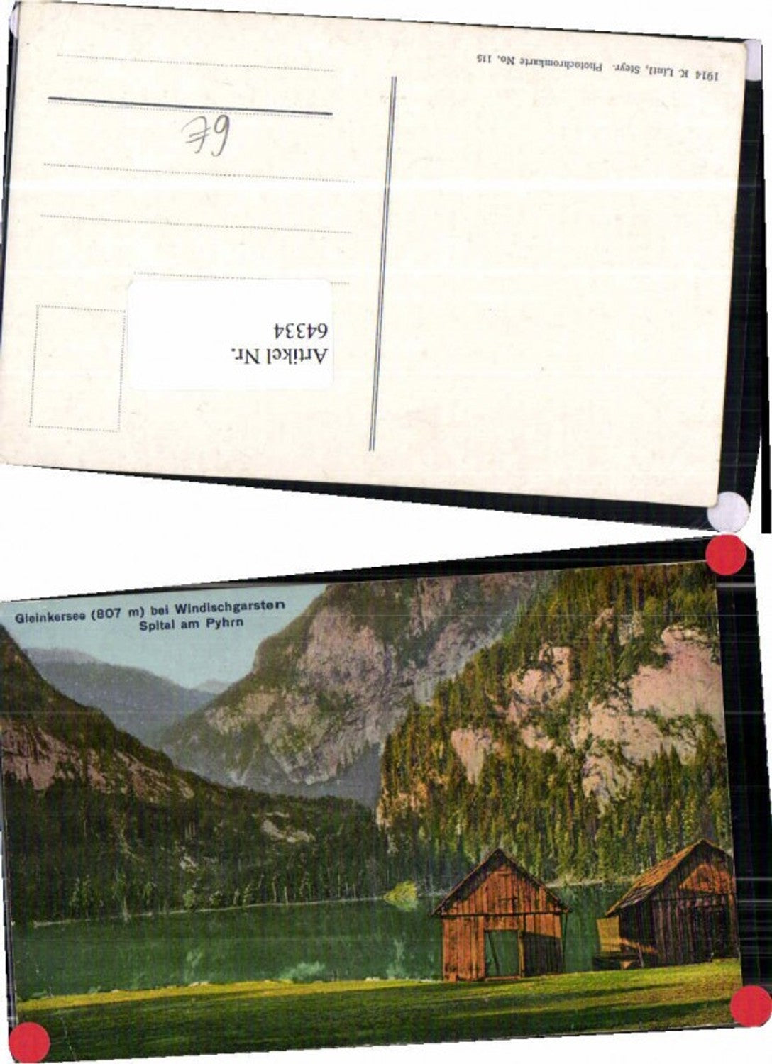 64334,Gleinkersee b. Windischgarsten Spital am Pyhrn 1914