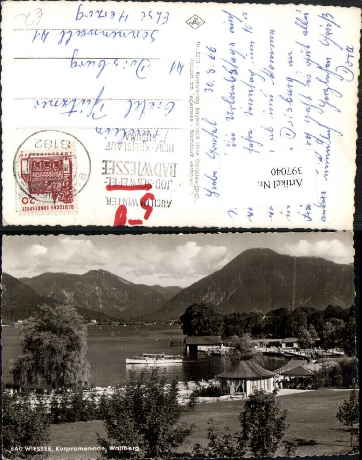 397040,Bad Wiessee Kurpromenade Wallberg Bergkulisse