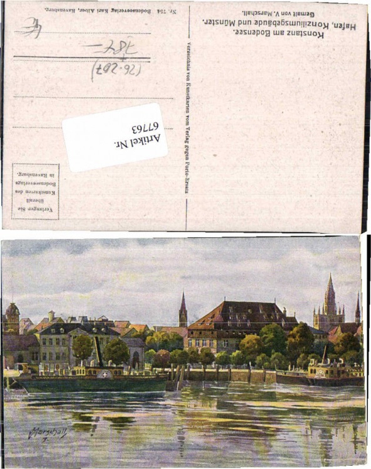 67763,V. Marschall Konstanz am Bodensee Hafen Schiff