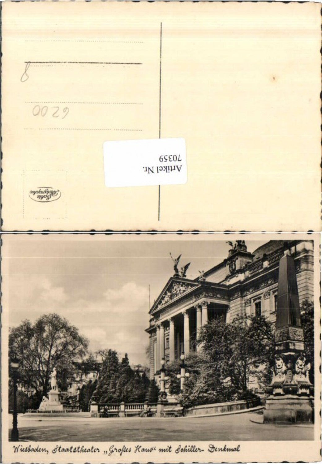 70359,Wiesbaden Staatstheater Schiller Denkmal