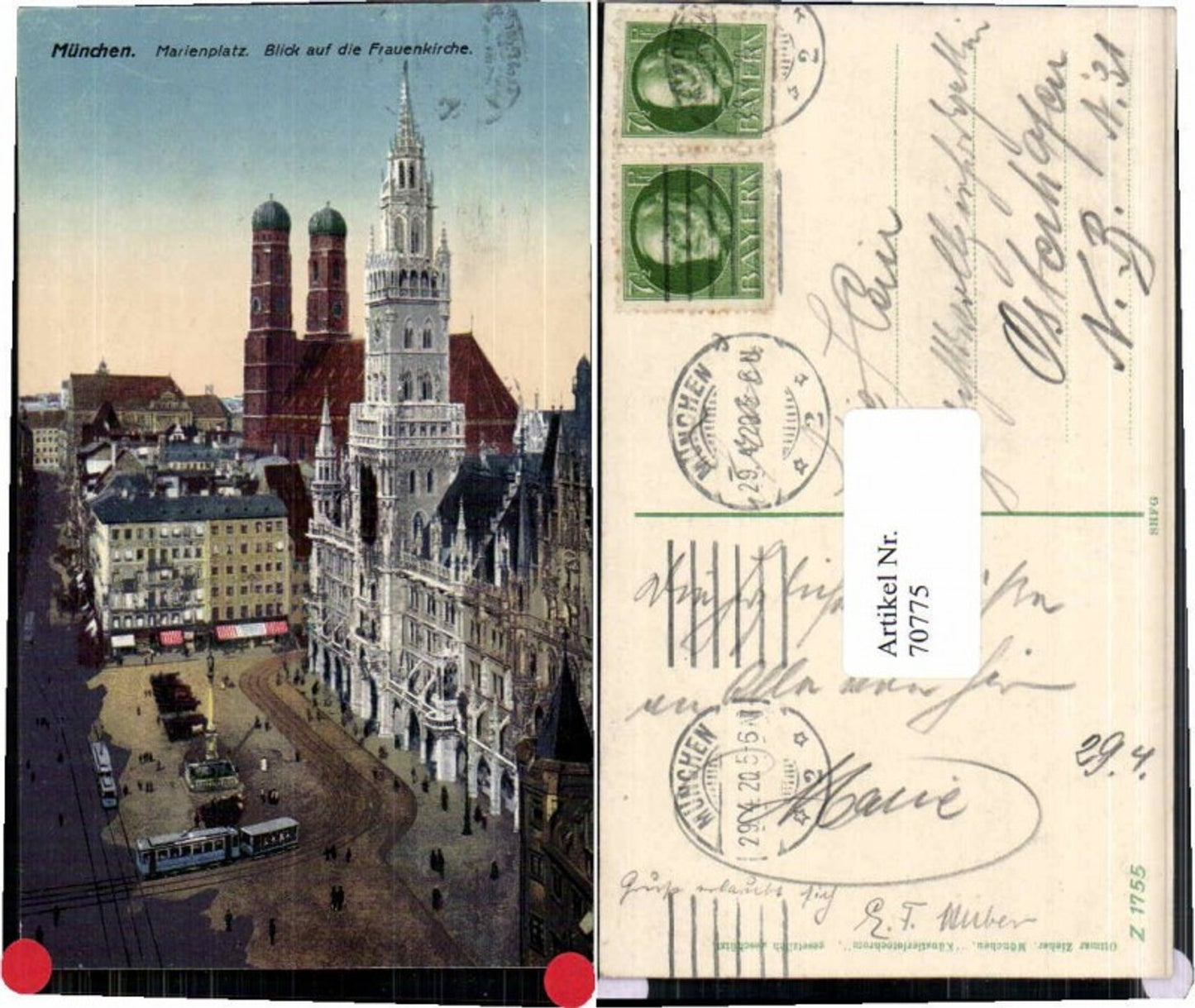 70775,München Marienplatz Frauenkirche pub Zieher Z1755