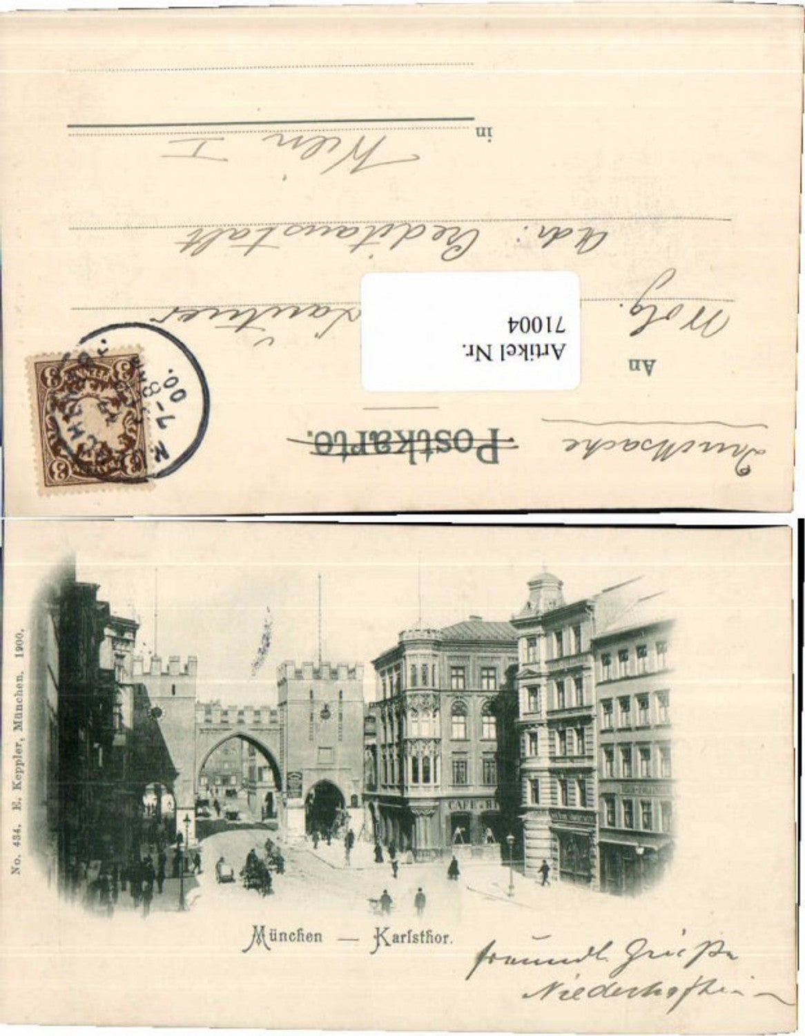 71004,München Karlsthor um 1900 pub Keppler Nr 434