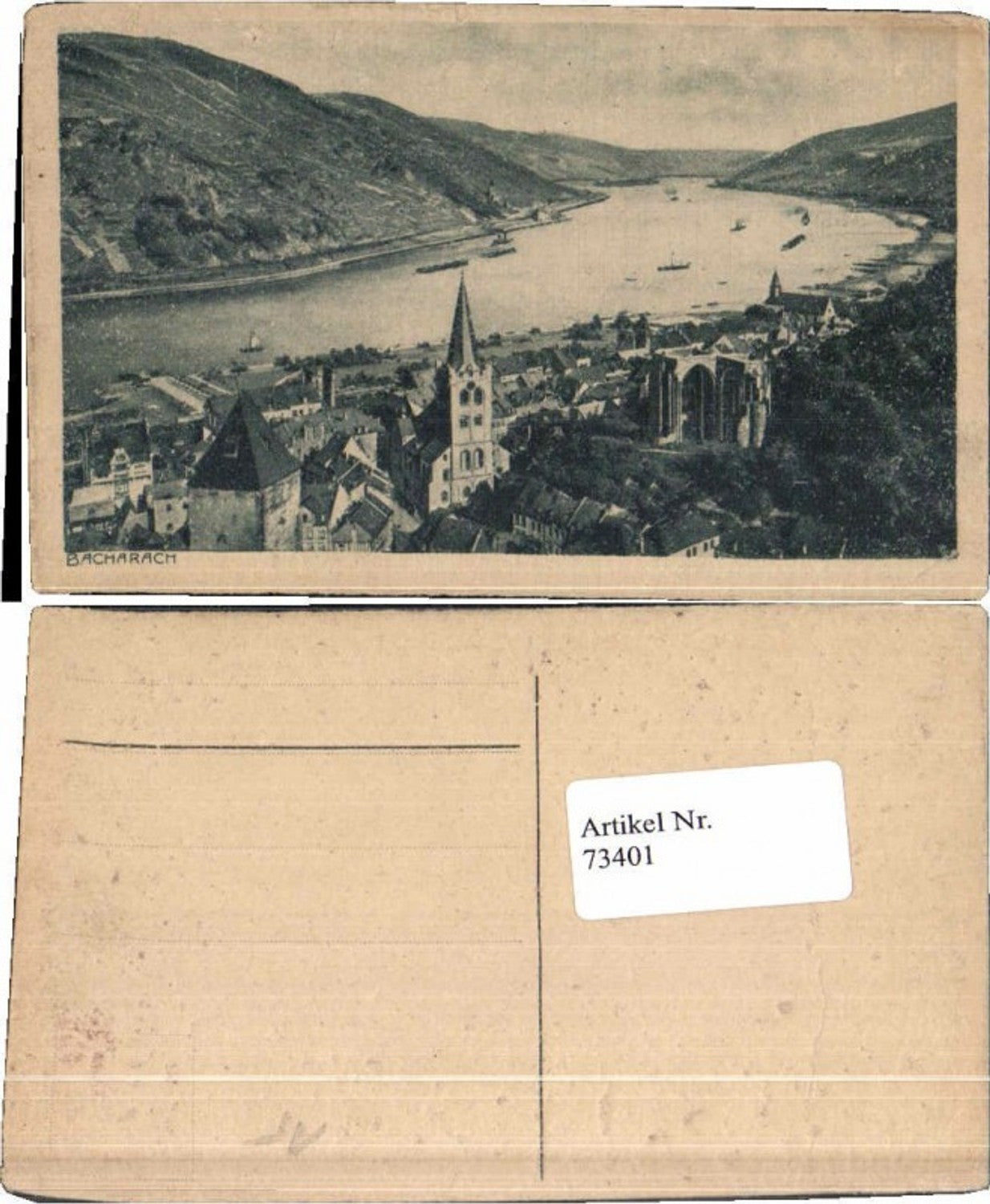73401,Bacharach am Rhein Totale 1920