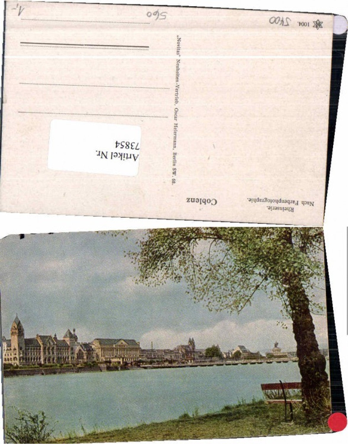 73854,Coblenz Koblenz Rheinserie Uferpartie