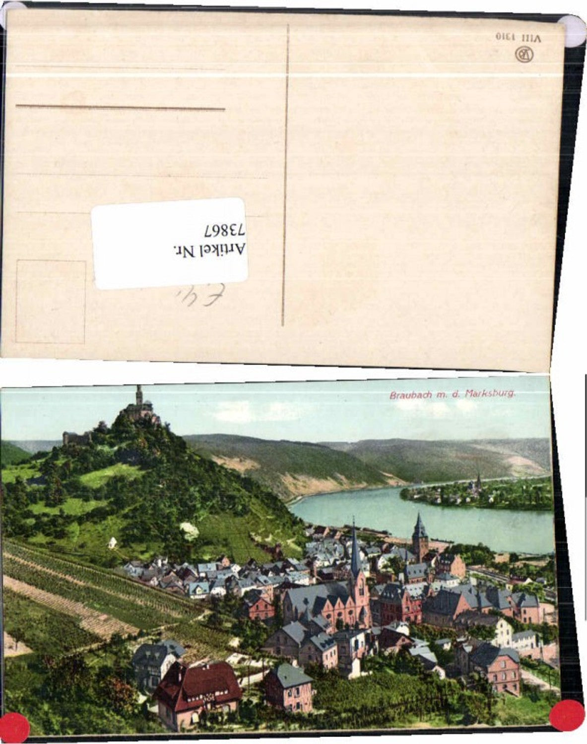 73867,Braubach m. Marksburg COLOR 1910