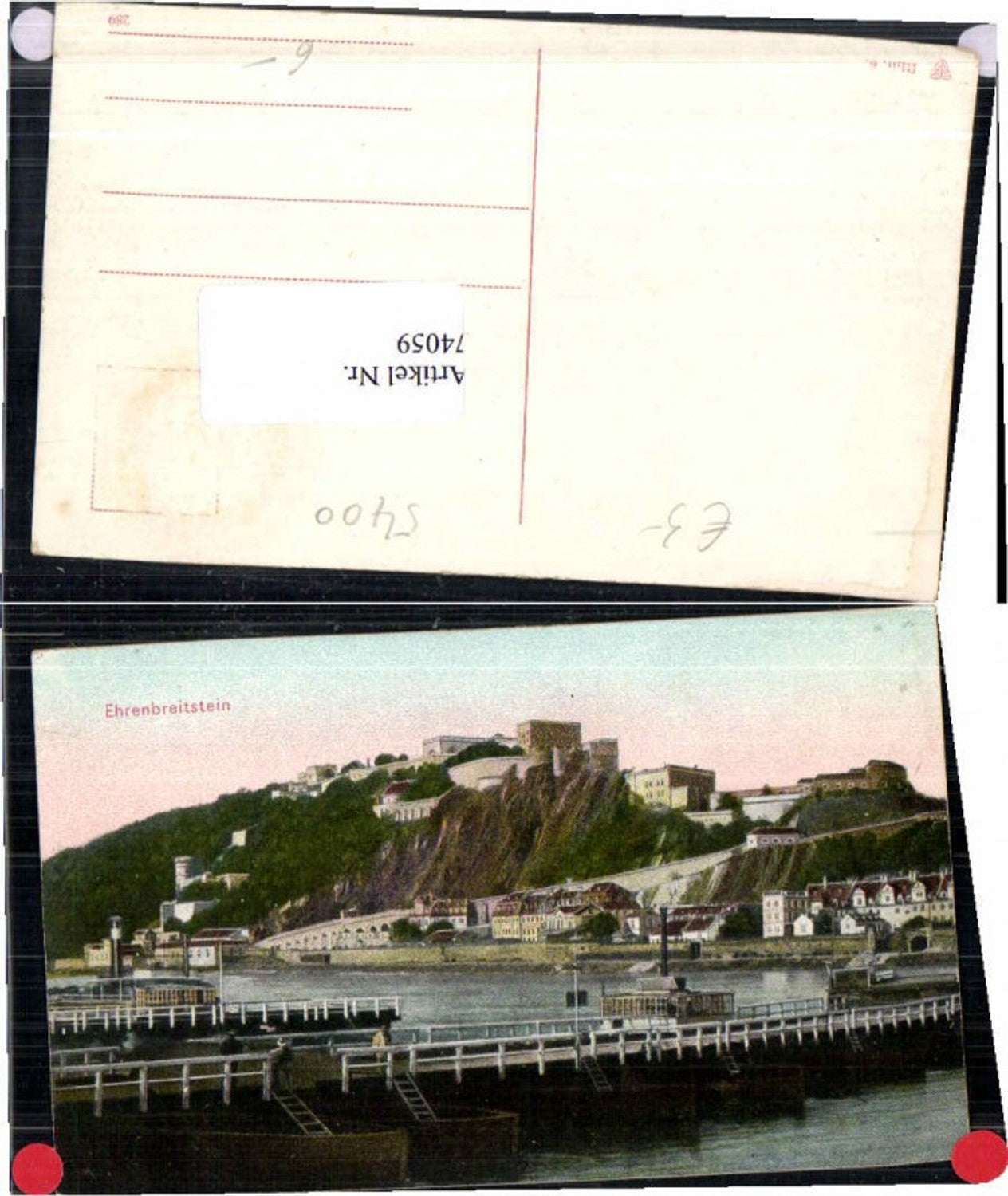 74059,Ehrenbreitenstein Koblenz Dampfer Brücke Steg