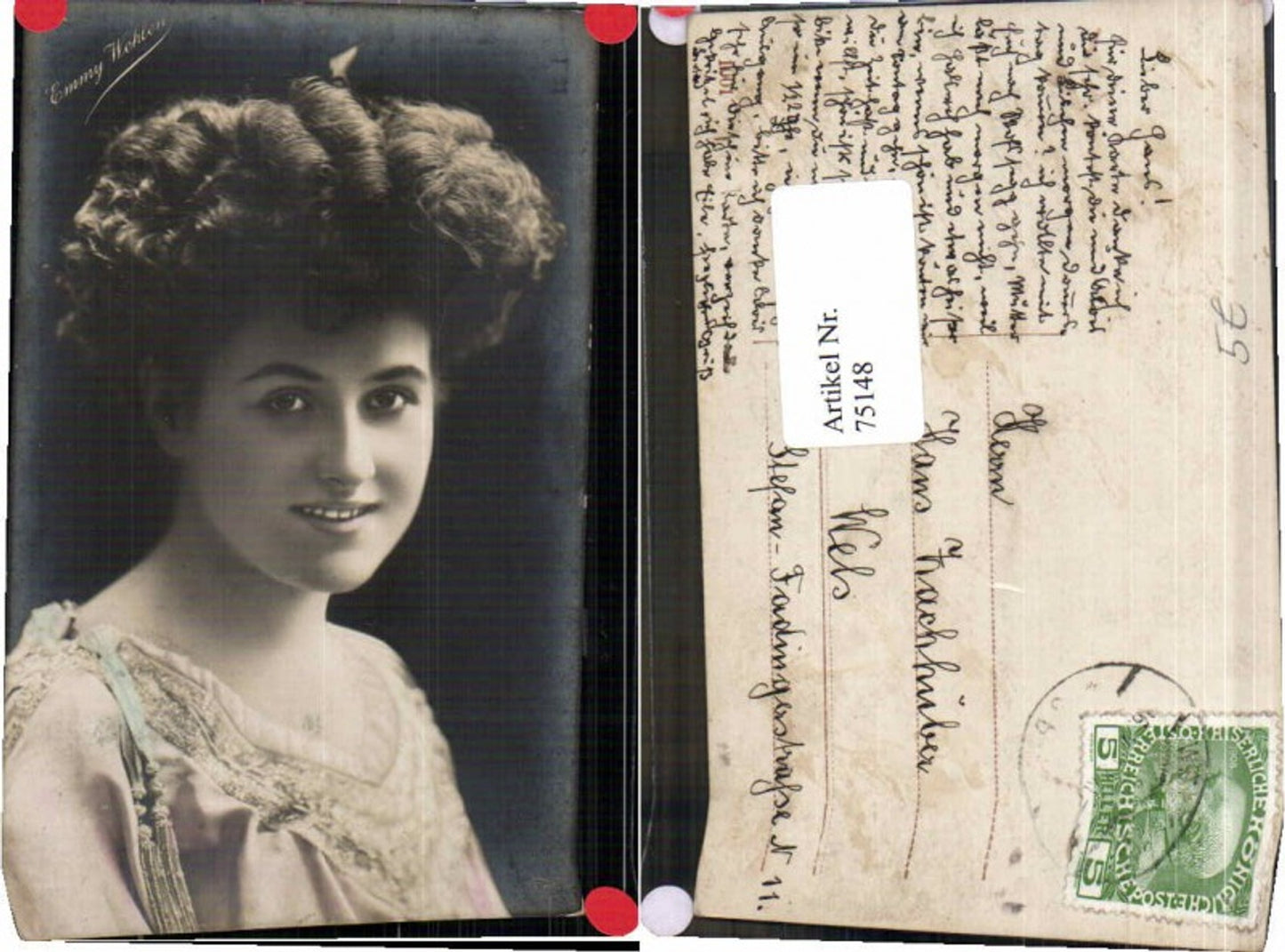 75148,Emmy Wehlen Portrait Tolle Frau Mode Haar