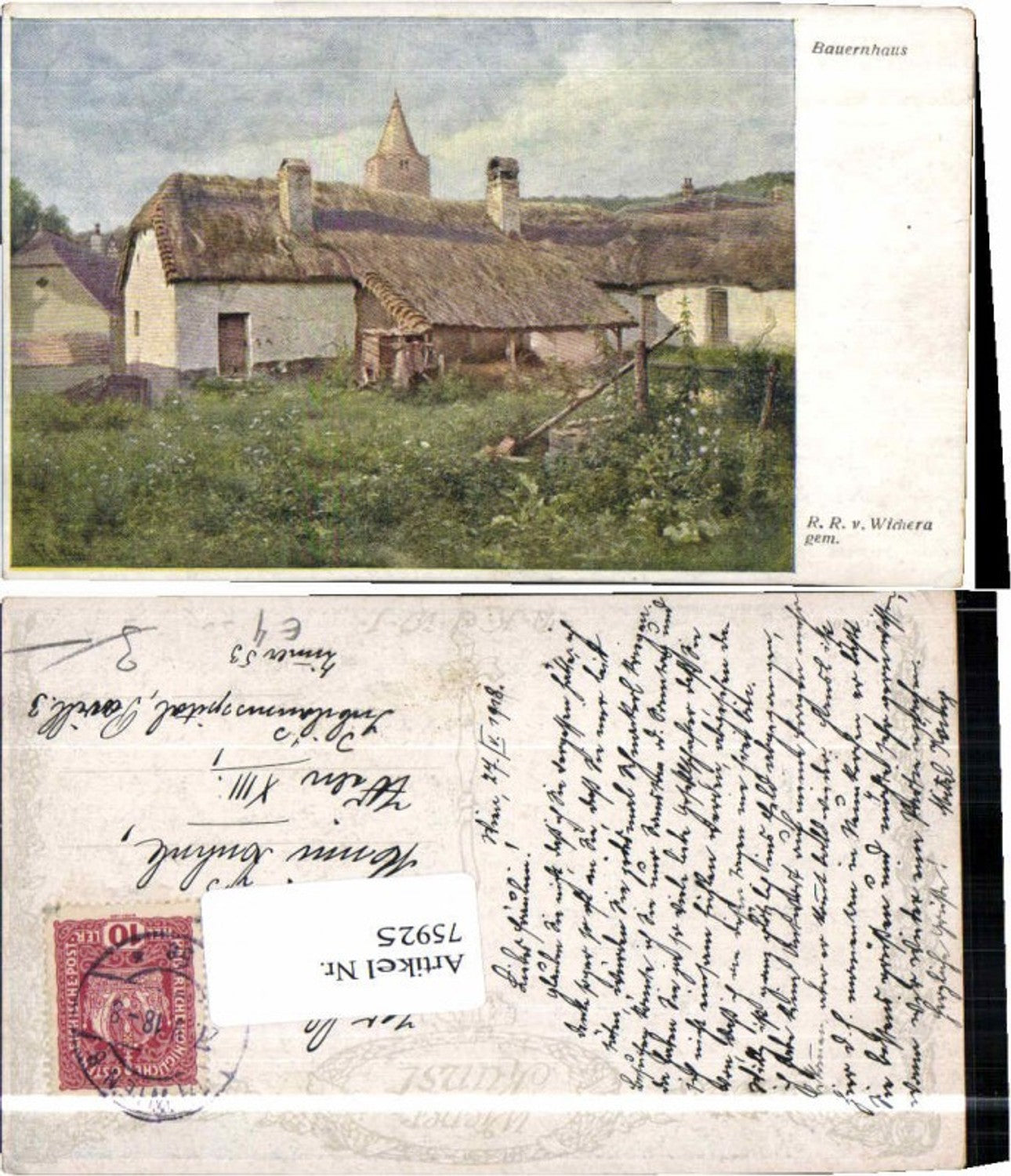75925,R.R. Wichera Bauernhaus Brunnen B.K.W.I