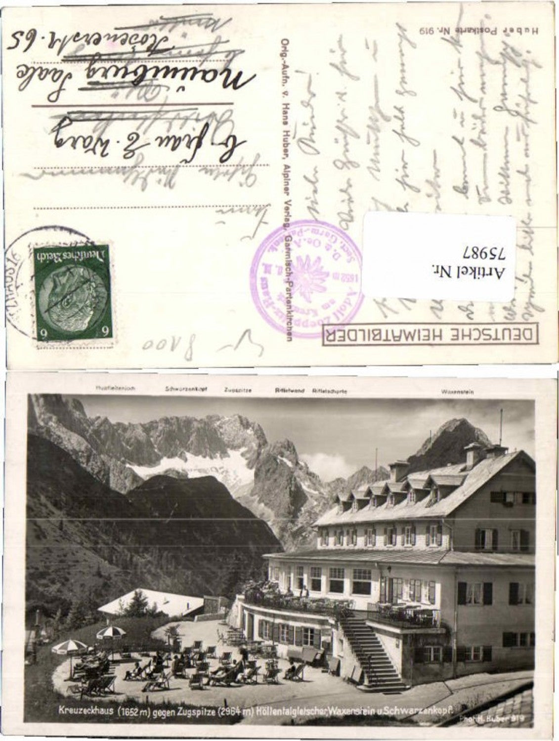 75987,Kreuzeckhaus Gasthaus Garmisch pub Huber 919