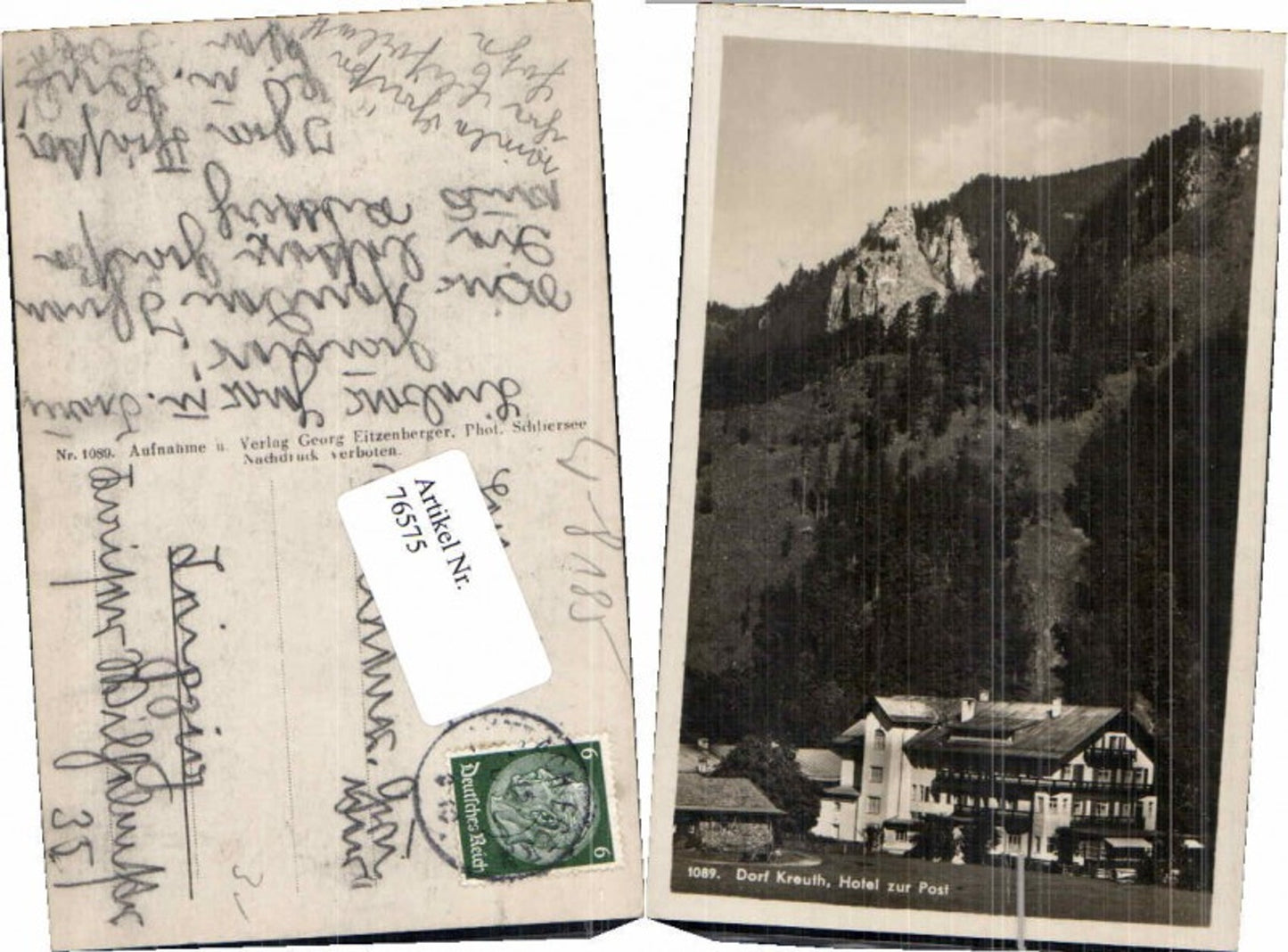76575,Dorf Kreuth b. Tegernsee Hotel zur Post