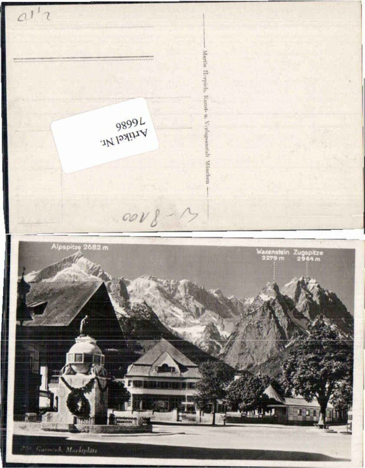 76686,Garmisch Partenkirchen Marktplatz Brunnen