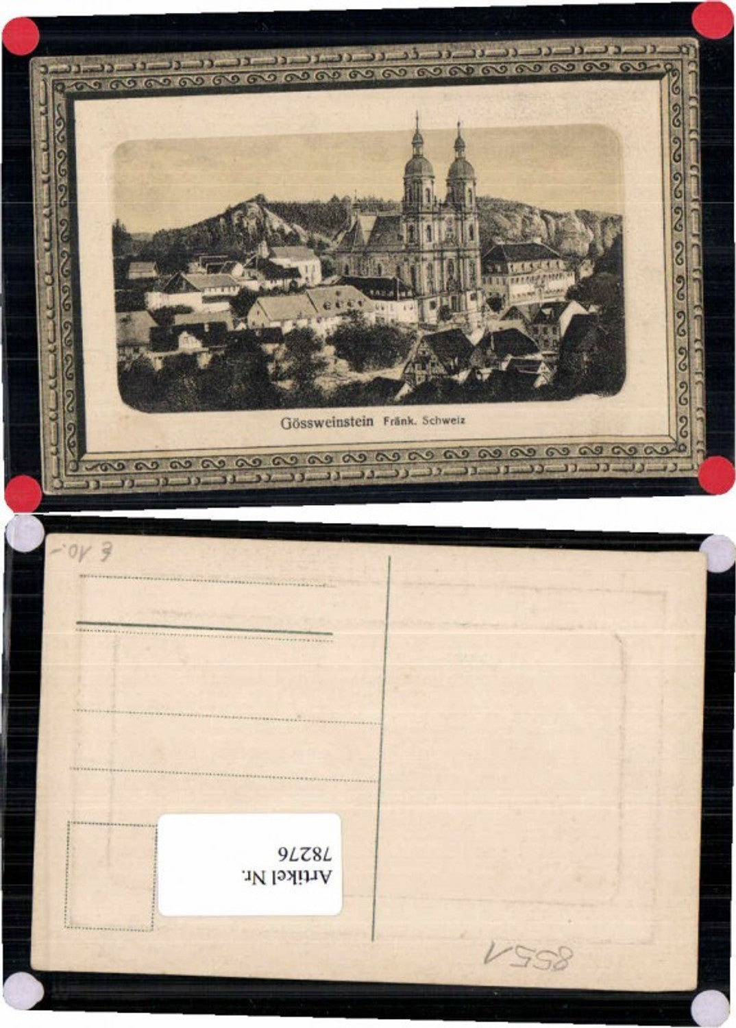78276,Präge AK Gössweinstein Tolle Karte Rahmen 1910