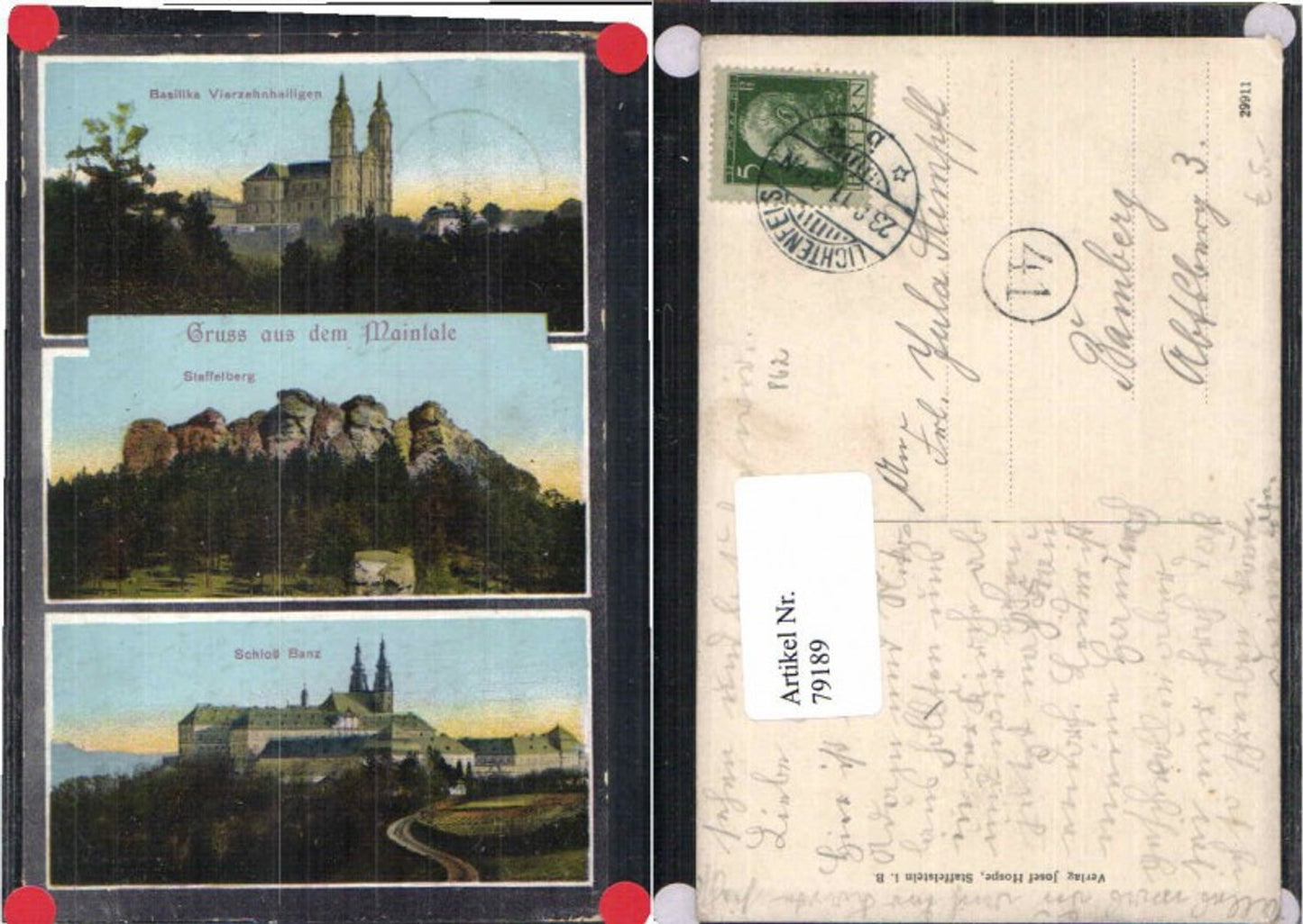 79189,GRuss aus d. Maintal Staffelberg Staffelstein Banz