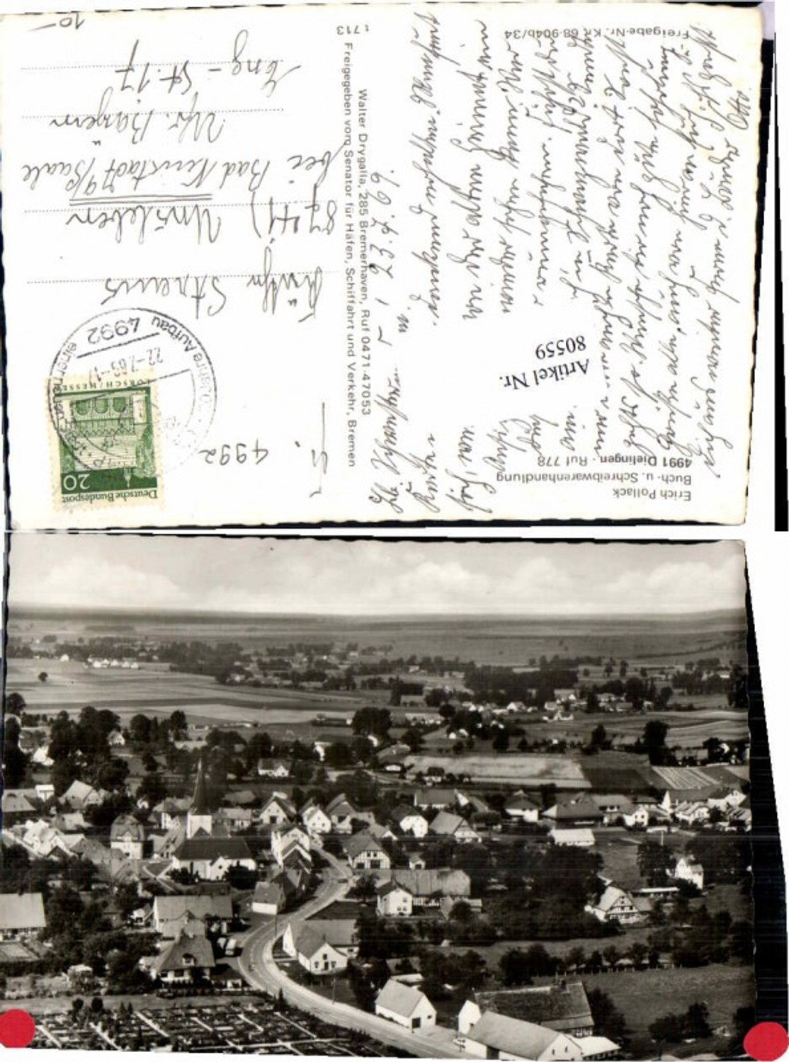 80559,Fliegeraufnahme Dielingen b. Stemwede Lübbecke