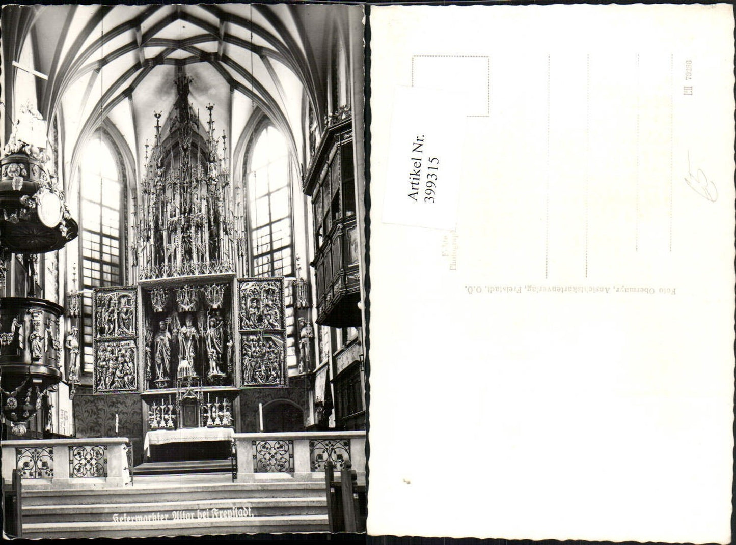399315,Kefermarkt b. Freystadt Freistadt Kirche Innenansicht Altar Kanzel