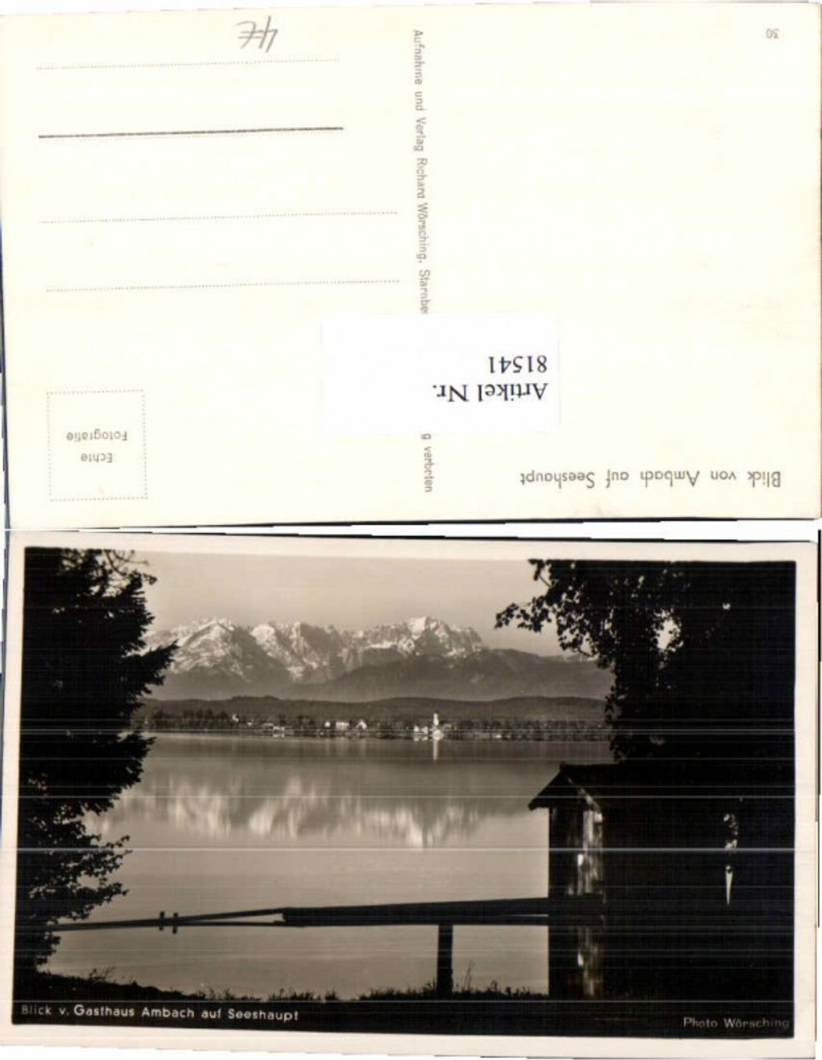 81541, Gasthaus Ambach Seeshaupt 1930