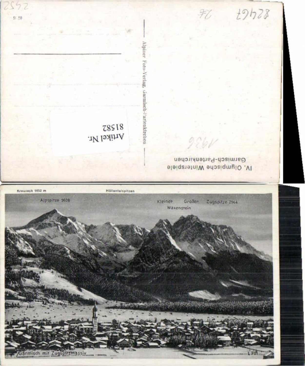 81582,Garmisch Partenkirchen Zugspitze 1920
