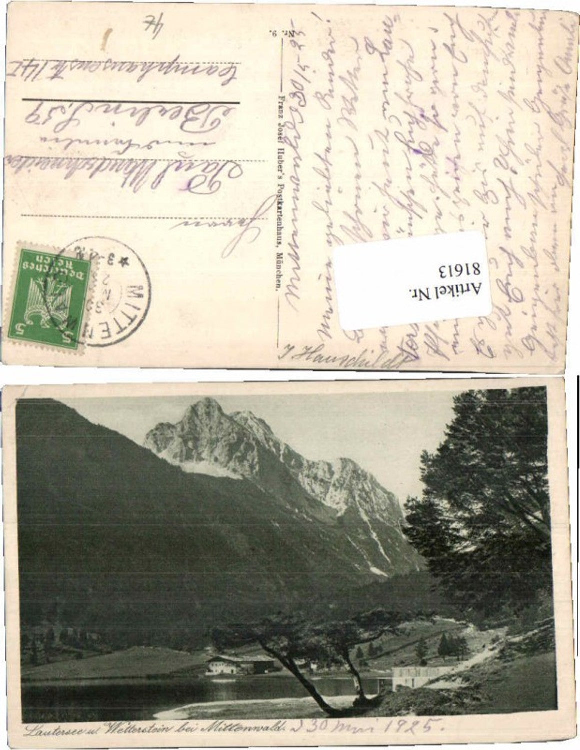 81613,Lautersee bei Mittenwald 1920