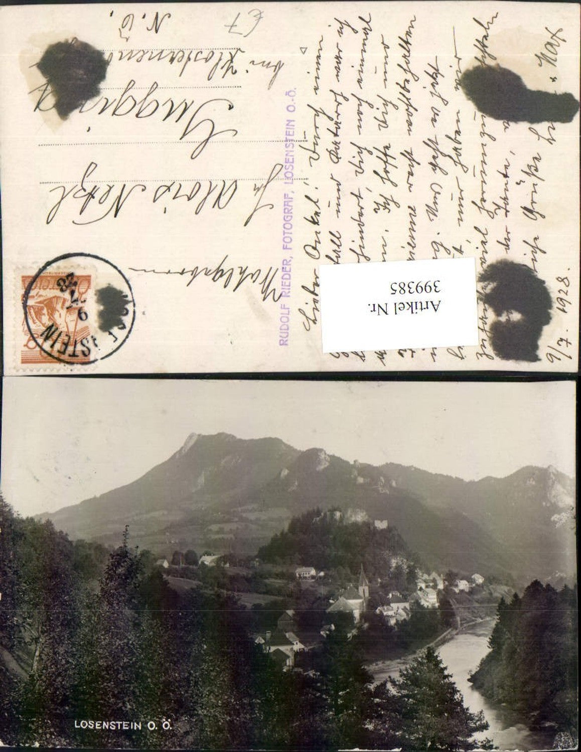 399385,Losenstein Totale Bergkulisse