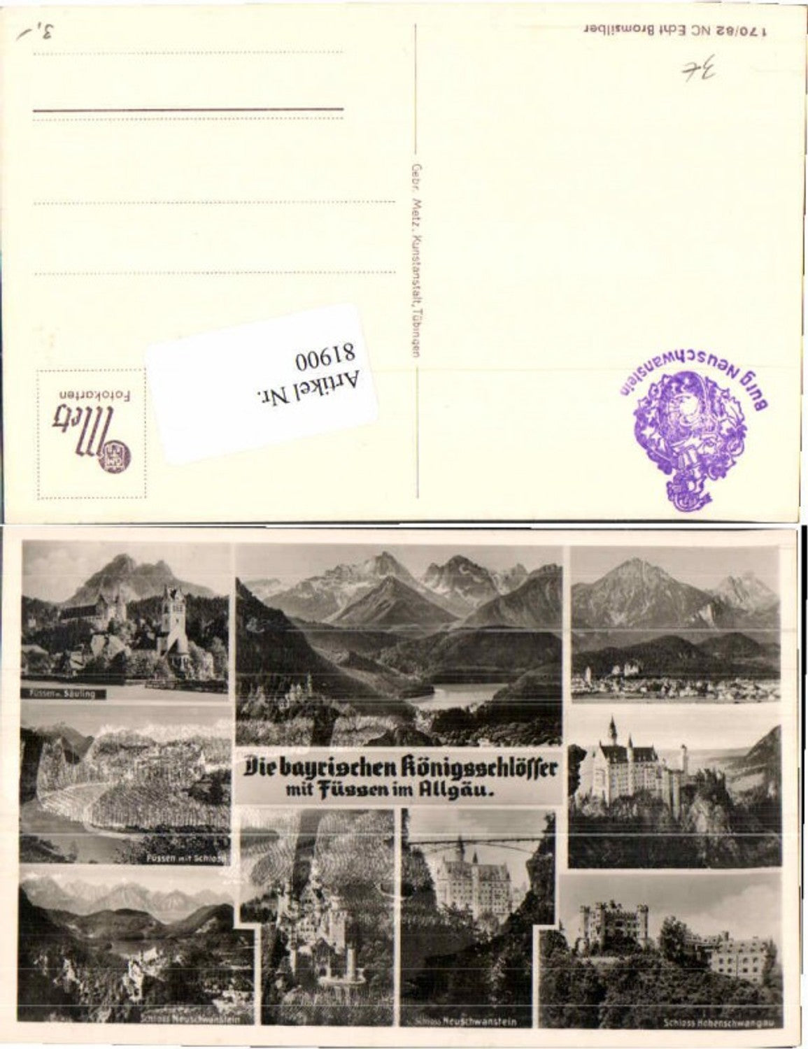 81900,Füssen im Allgäu Schwangau Neuschwanstein