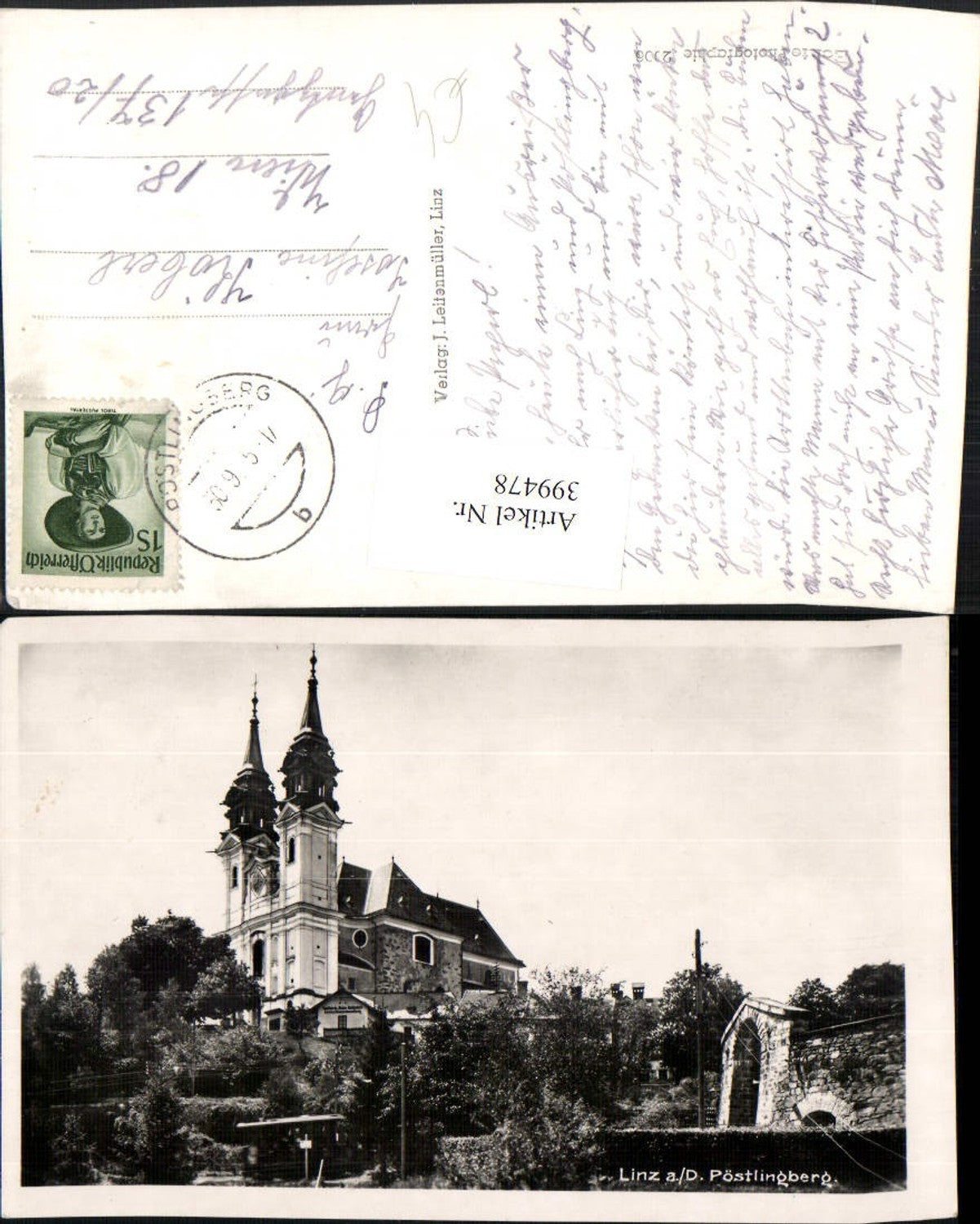 399478,Linz an d. Donau Pöstlingberg Kirche