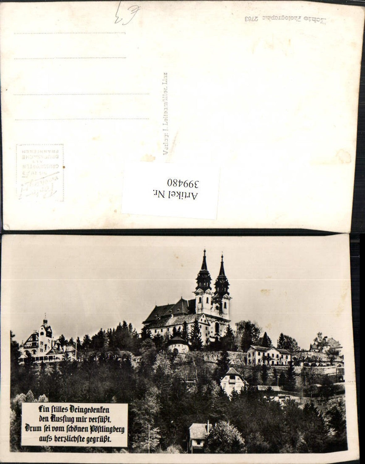 399480,Linz an d. Donau Pöstlingberg Kirche