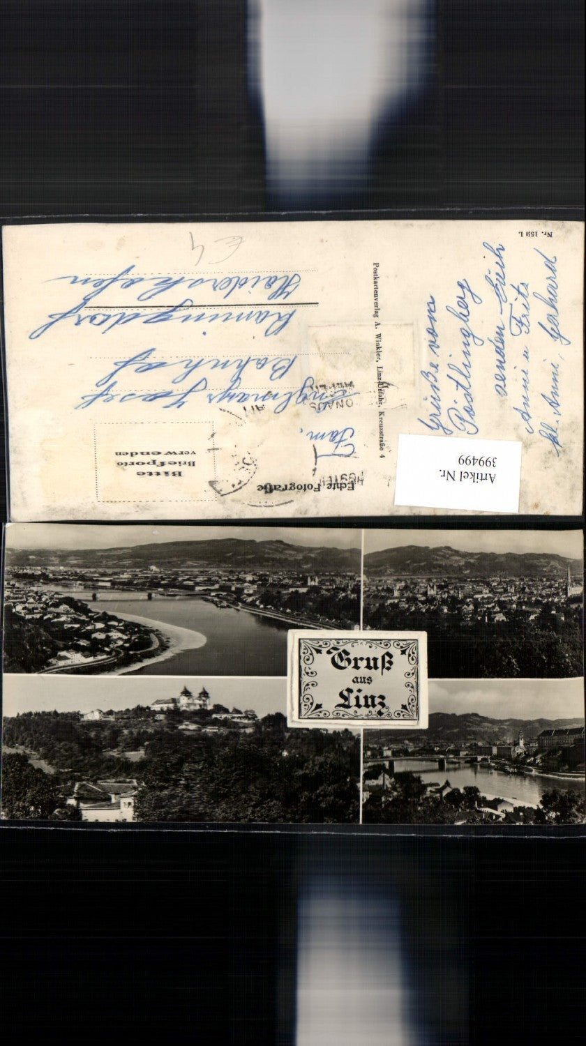 399499,Leporello Linz an d. Donau Totale Pöstlingberg 7 Ansichten Mehrbildkarte