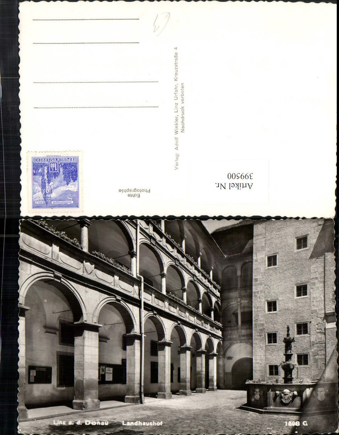 399500,Linz an d. Donau Landhaushof Hof Brunnen Arkaden