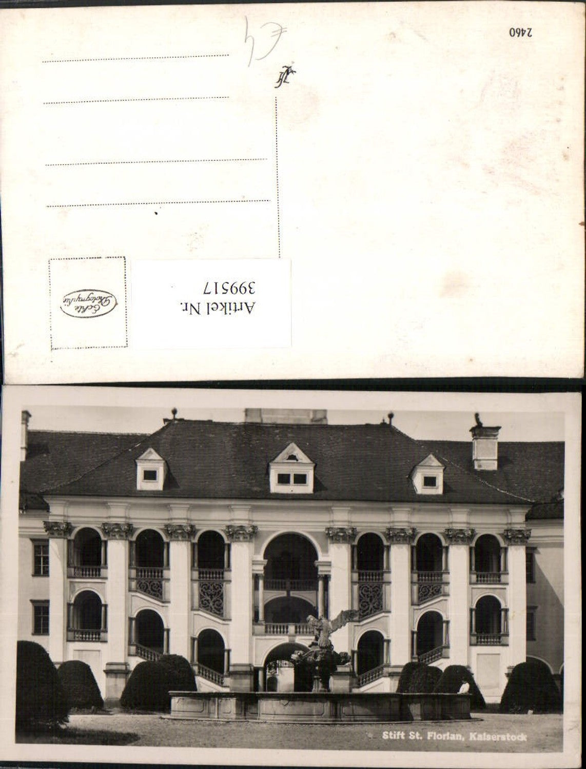 399517,Stift St. Florian Kaiserstock Brunnen