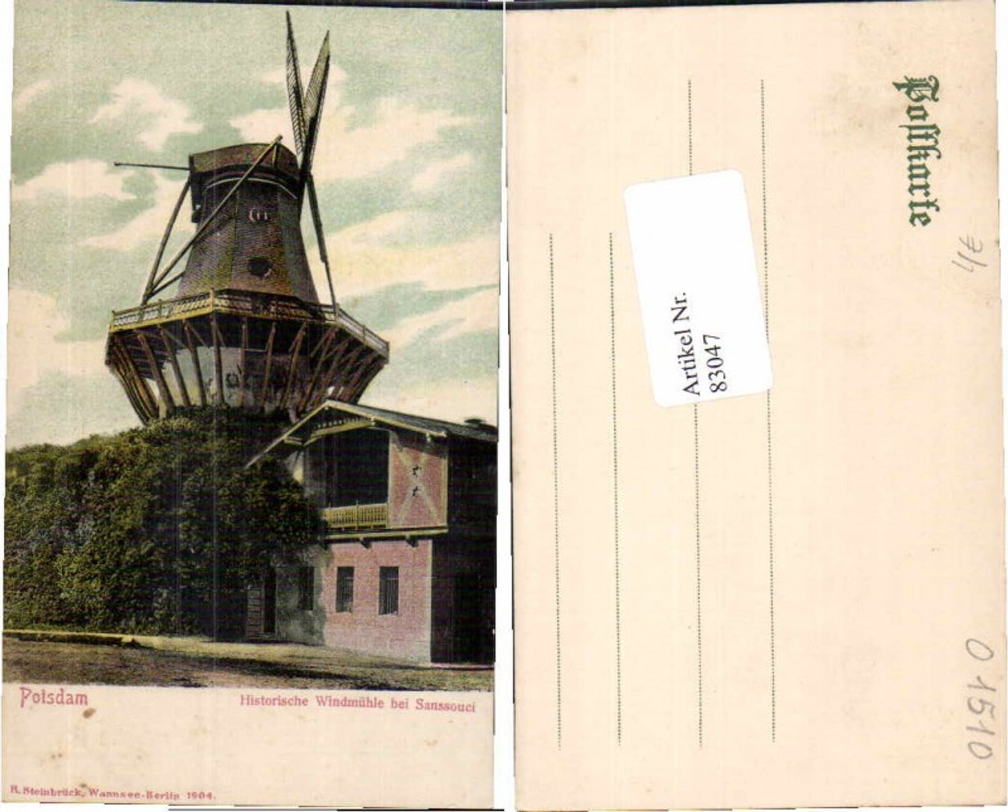 83047, Potsdam Historic Mill Sanssouci Windmill