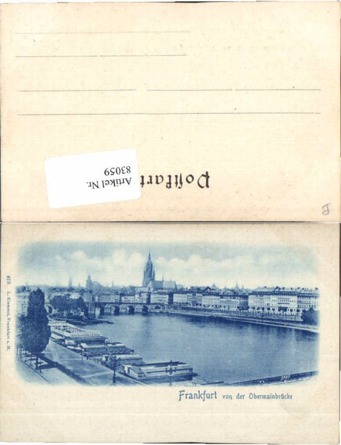 83059, Frankfurt am Main, Obermain Bridge, 1900