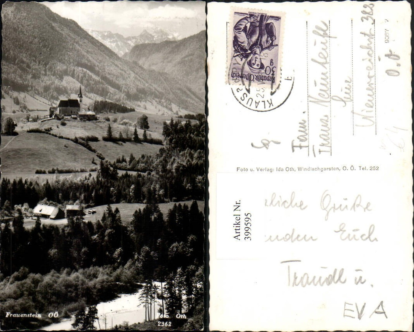 399595,Wallfahrtskirche Kirche Frauenstein b. Ramsau Klaus Bergkulisse