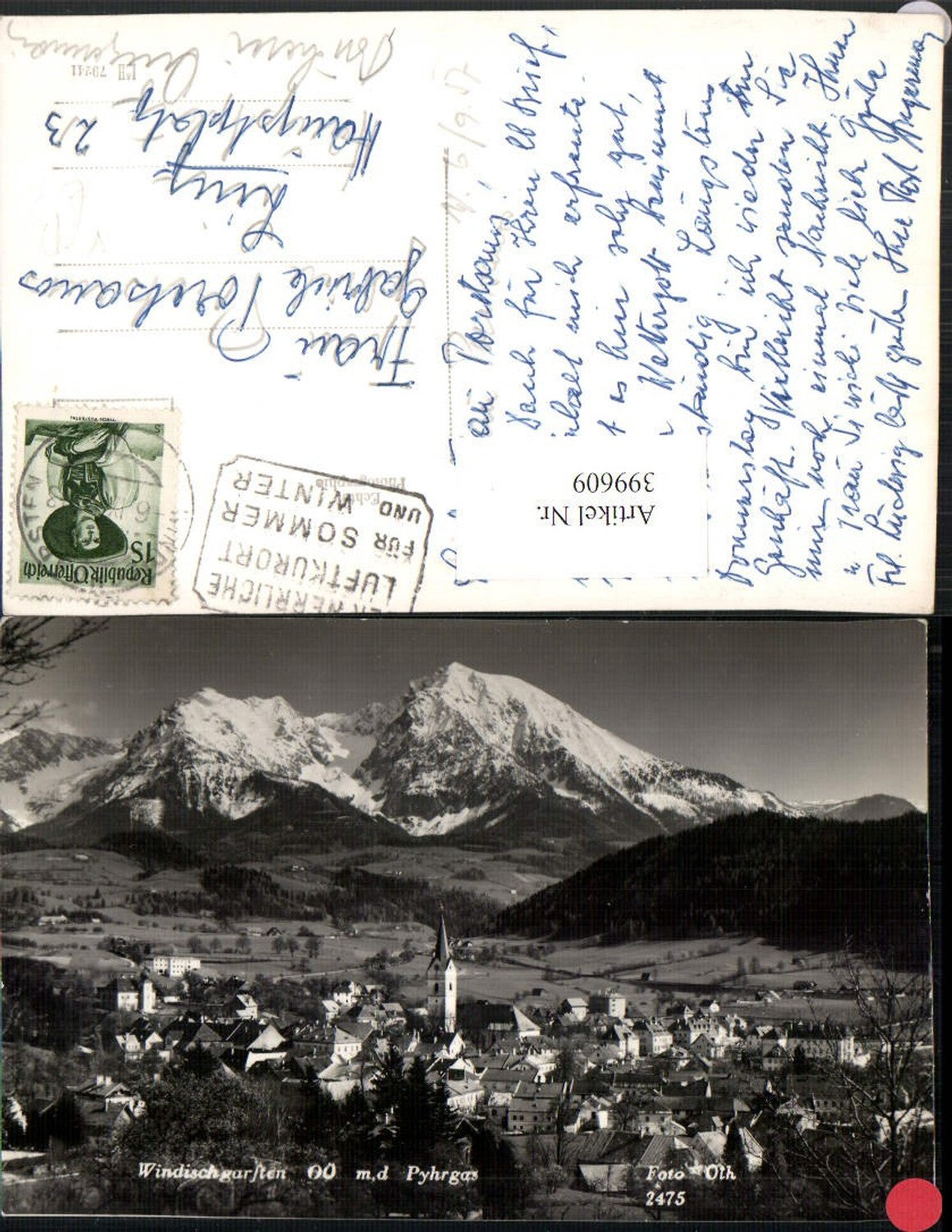 399609,Windischgarsten Totale m. Pyhrgas Bergkulisse pub Foto Oth 2475