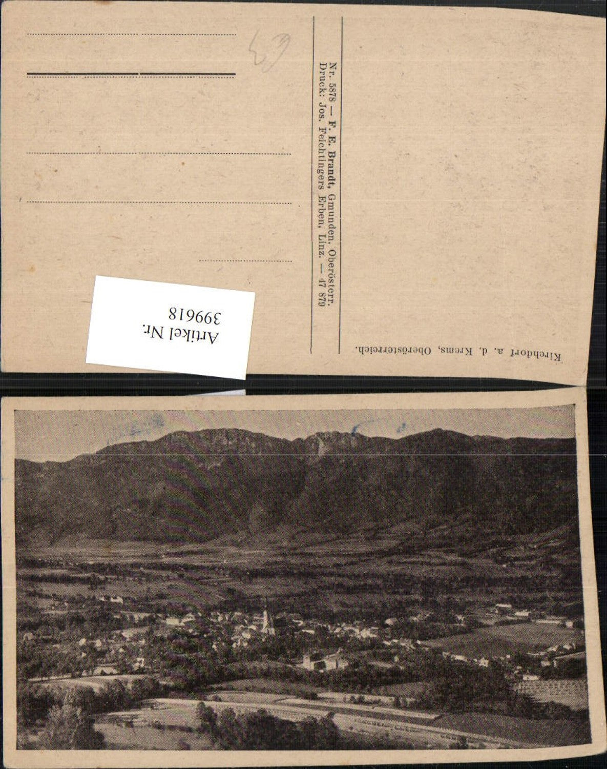 399618,Kirchdorf an d. Krems Totale Bergkulisse pub F. E. Brandt 5878