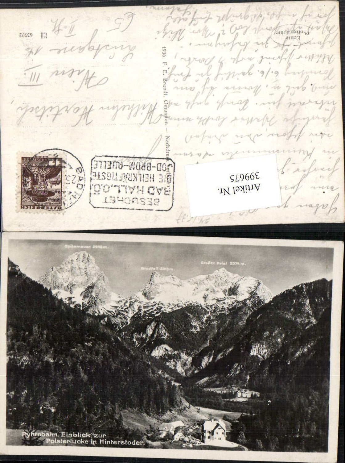 399675,Hinterstoder Einblick zur Polsterlucke Bergkulisse