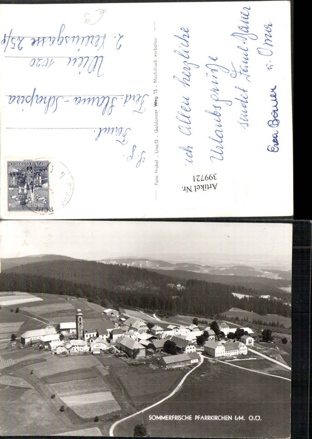 399721, Pfarrkirchen im Mühlkreis, aerial view