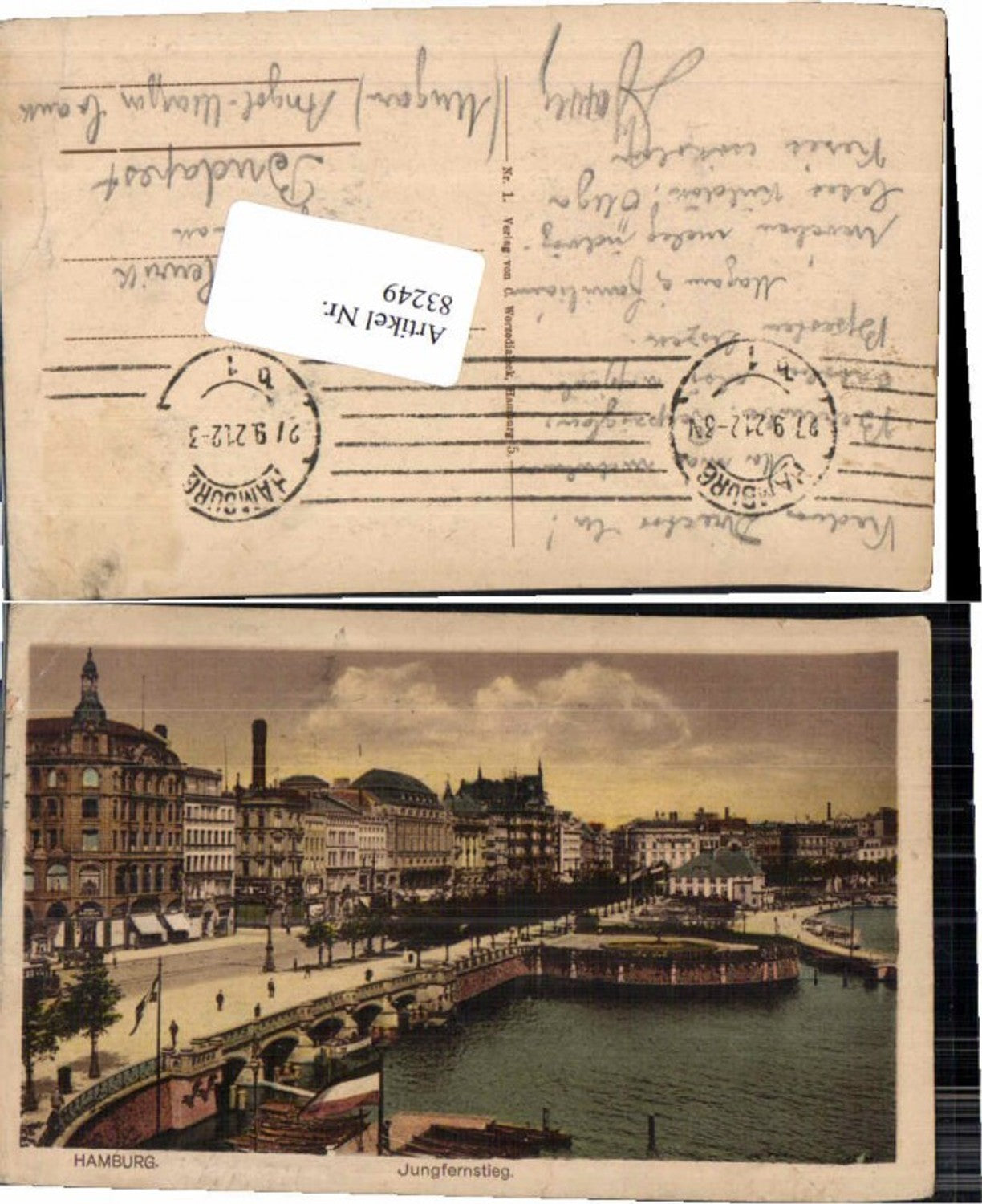 83249,Hamburg Jungfernstieg am Hafen 1920