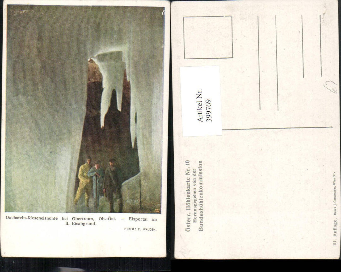 399769,Dachstein-Rieseneishöhle b. Obertraun Eisportal im Eisabgrund