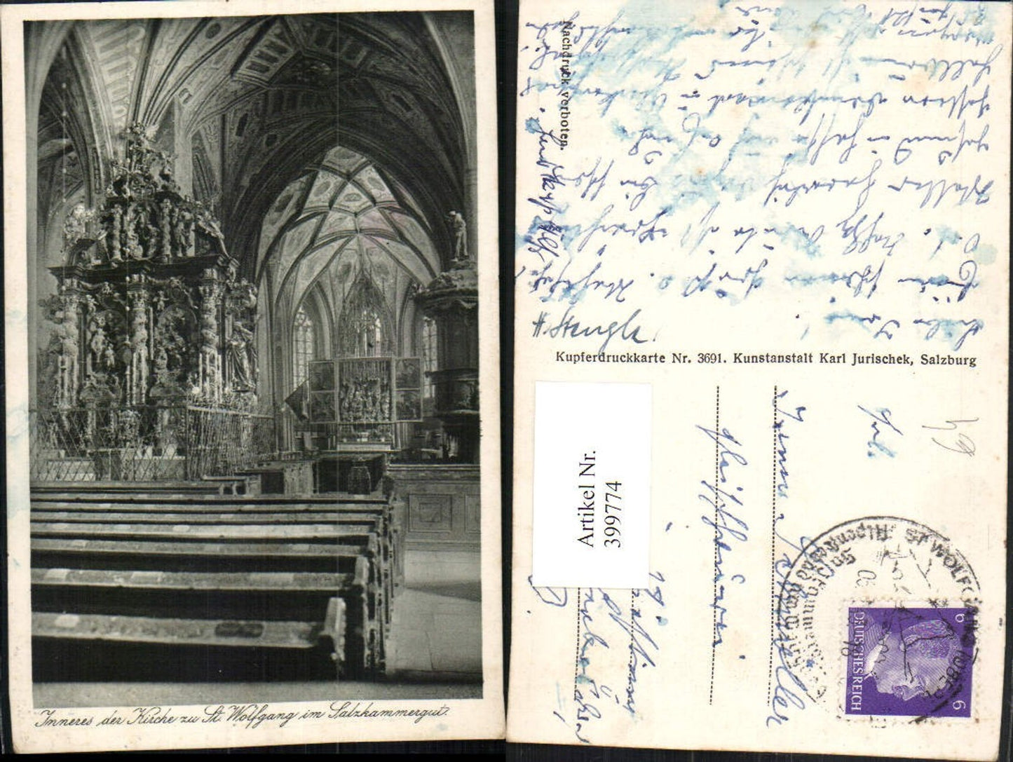 399774,St. Wolfgang Kirche Innenansicht