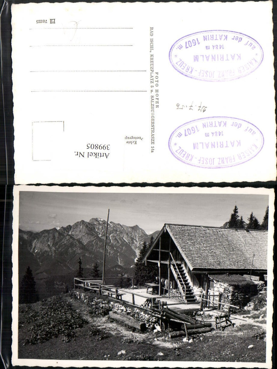 399805,Katrinalm Almhütte Berghütte b. Bad Ischl Bergkulisse