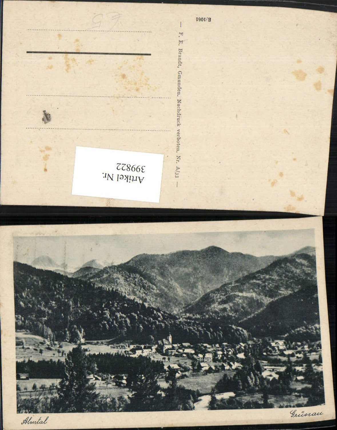 399822,Grünau im Almtal Totale Bergkulisse