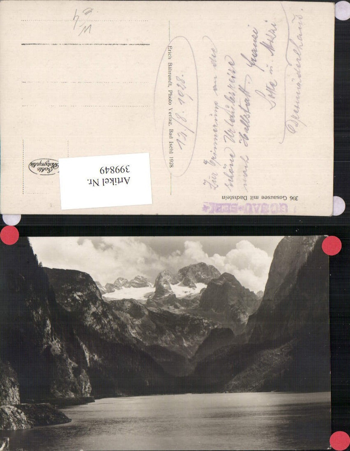 399849,Gosausee See b. Gosau m. Dachstein Bergkulisse